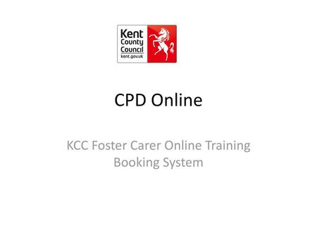 KCC Foster Carer Online Training Booking System