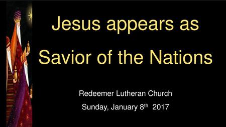 Jesus appears as Savior of the Nations