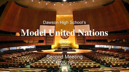 Dawson High School’s Second Meeting 9/25/17
