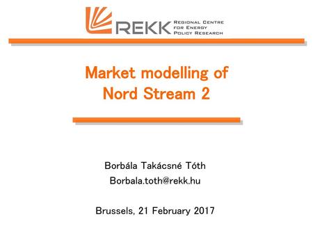 Market modelling of Nord Stream 2