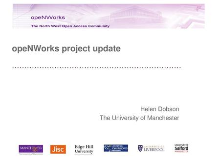 opeNWorks project update
