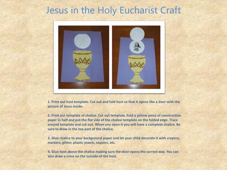 Jesus in the Holy Eucharist Craft