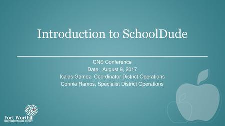 Introduction to SchoolDude