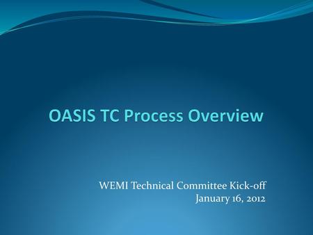 OASIS TC Process Overview