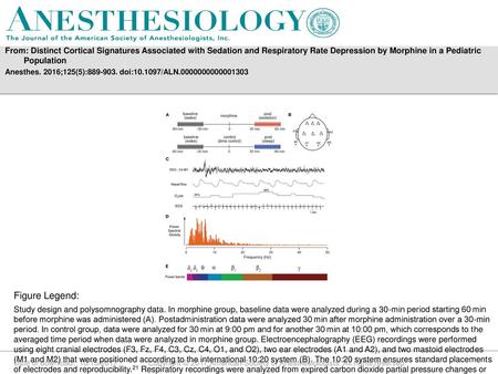 From: Distinct Cortical Signatures Associated with Sedation and Respiratory Rate Depression by Morphine in a Pediatric Population Anesthes. 2016;125(5):889-903.