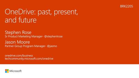 OneDrive: past, present, and future