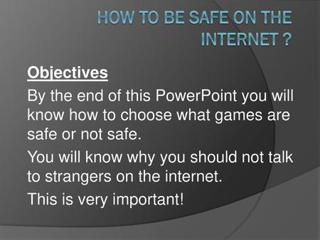 How to be safe on the internet ?