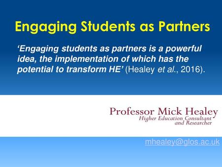 Engaging Students as Partners