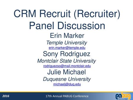 CRM Recruit (Recruiter) Panel Discussion