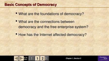 S E C T I O N 3 Basic Concepts of Democracy