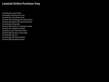 Lamictal Online Purchase Vray