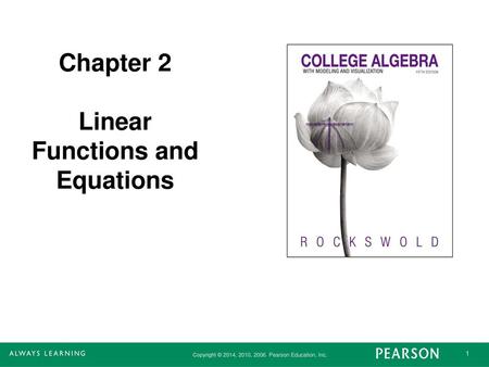 Linear Functions and Equations