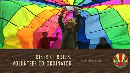 District Roles: Volunteer Co-ordinator