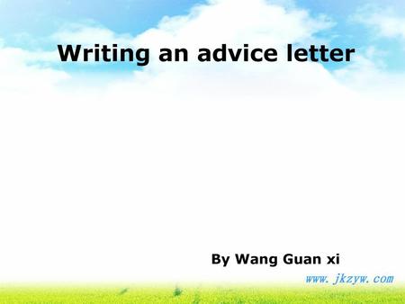 Writing an advice letter
