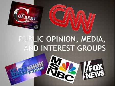 Public Opinion, Media, and Interest Groups