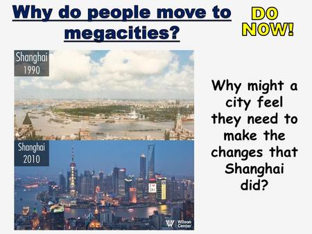 Why do people move to megacities?