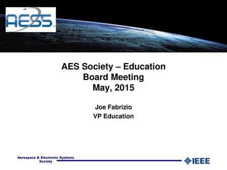 AES Society – Education Board Meeting May, 2015