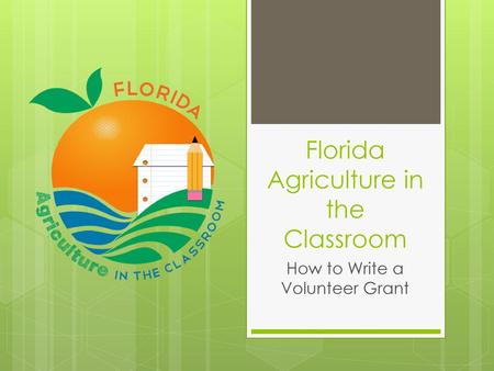 Florida Agriculture in the Classroom