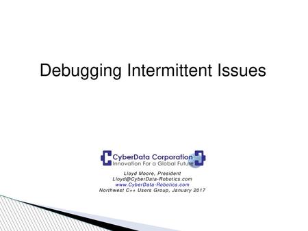 Debugging Intermittent Issues