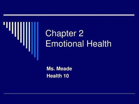 Chapter 2 Emotional Health