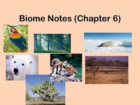 Biome Notes (Chapter 6).