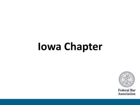 Iowa Chapter.