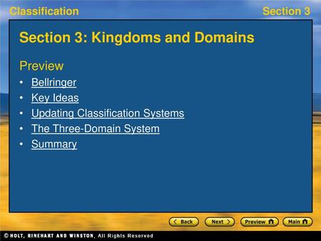 Section 3: Kingdoms and Domains
