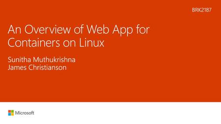 An Overview of Web App for Containers on Linux