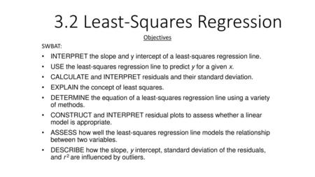 3.2 Least-Squares Regression