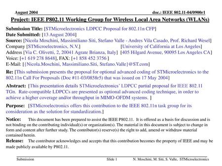 August 2004 doc.: IEEE / n August 2004