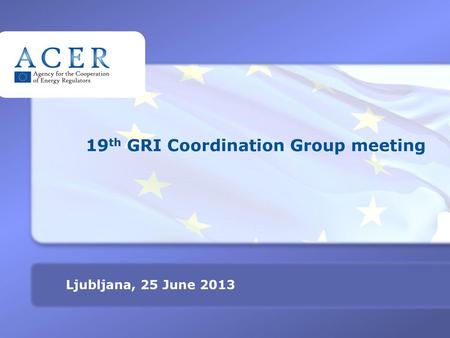 19th GRI Coordination Group meeting