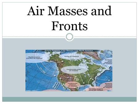 Air Masses and Fronts.