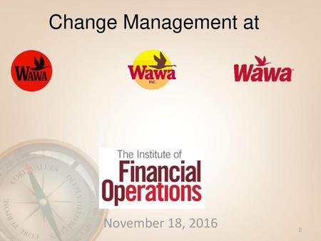 Change Management at November 18, 2016.