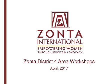 Zonta District 4 Area Workshops