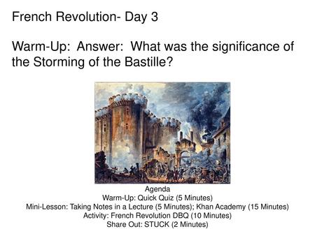 French Revolution- Day 3