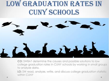 Low Graduation rates in cuny schools