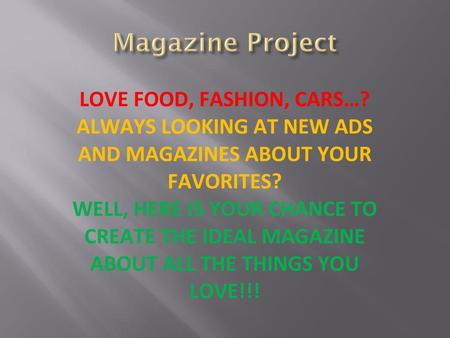 Magazine Project.