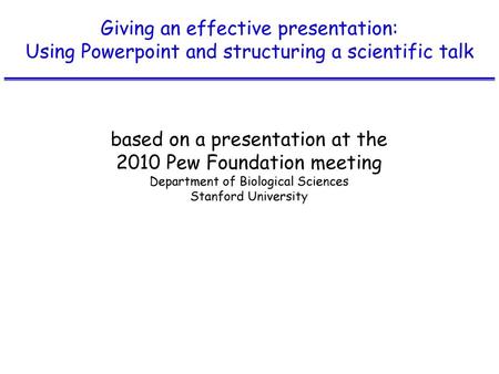 based on a presentation at the 2010 Pew Foundation meeting