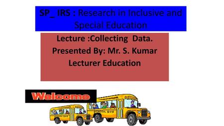 SP_ IRS : Research in Inclusive and Special Education