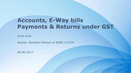 Payments & Returns under GST