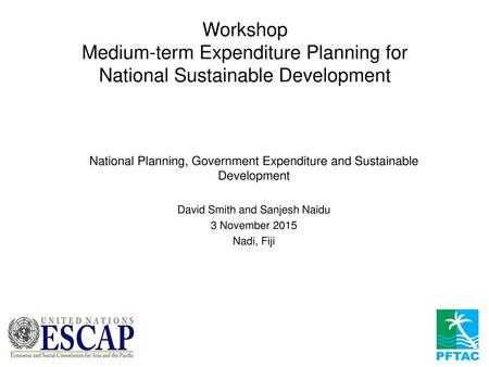National Planning, Government Expenditure and Sustainable Development