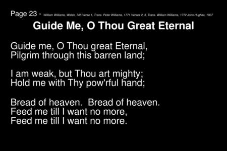 Guide Me, O Thou Great Eternal