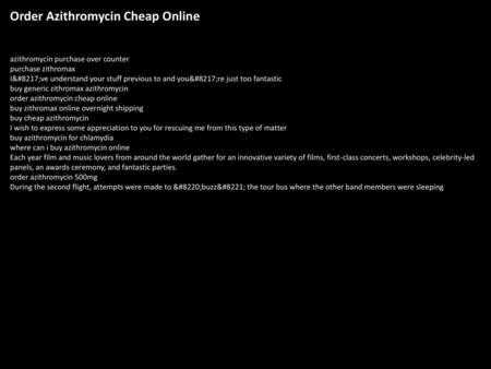 Order Azithromycin Cheap Online