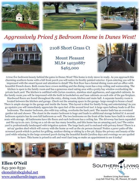 Aggressively Priced 5 Bedroom Home in Dunes West!
