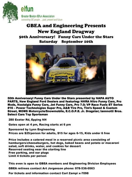 GBEA and Engineering Presents New England Dragway