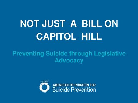 Not Just a Bill on Capitol Hill