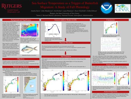 Sea Surface Temperature as a Trigger of Butterfish Migration: A Study of Fall Phenology Amelia Snow1, John Manderson2, Josh Kohut1, Laura Palamara1, Oscar.