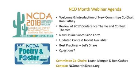 NCD Month Webinar Agenda