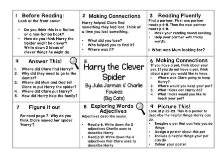 Harry the Clever Spider By Julia Jarman & Charlie Fowkes