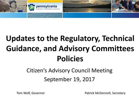 Citizen’s Advisory Council Meeting September 19, 2017